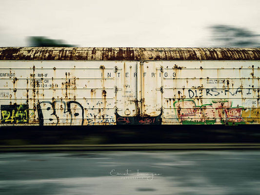 Train In Motion  - Art Print