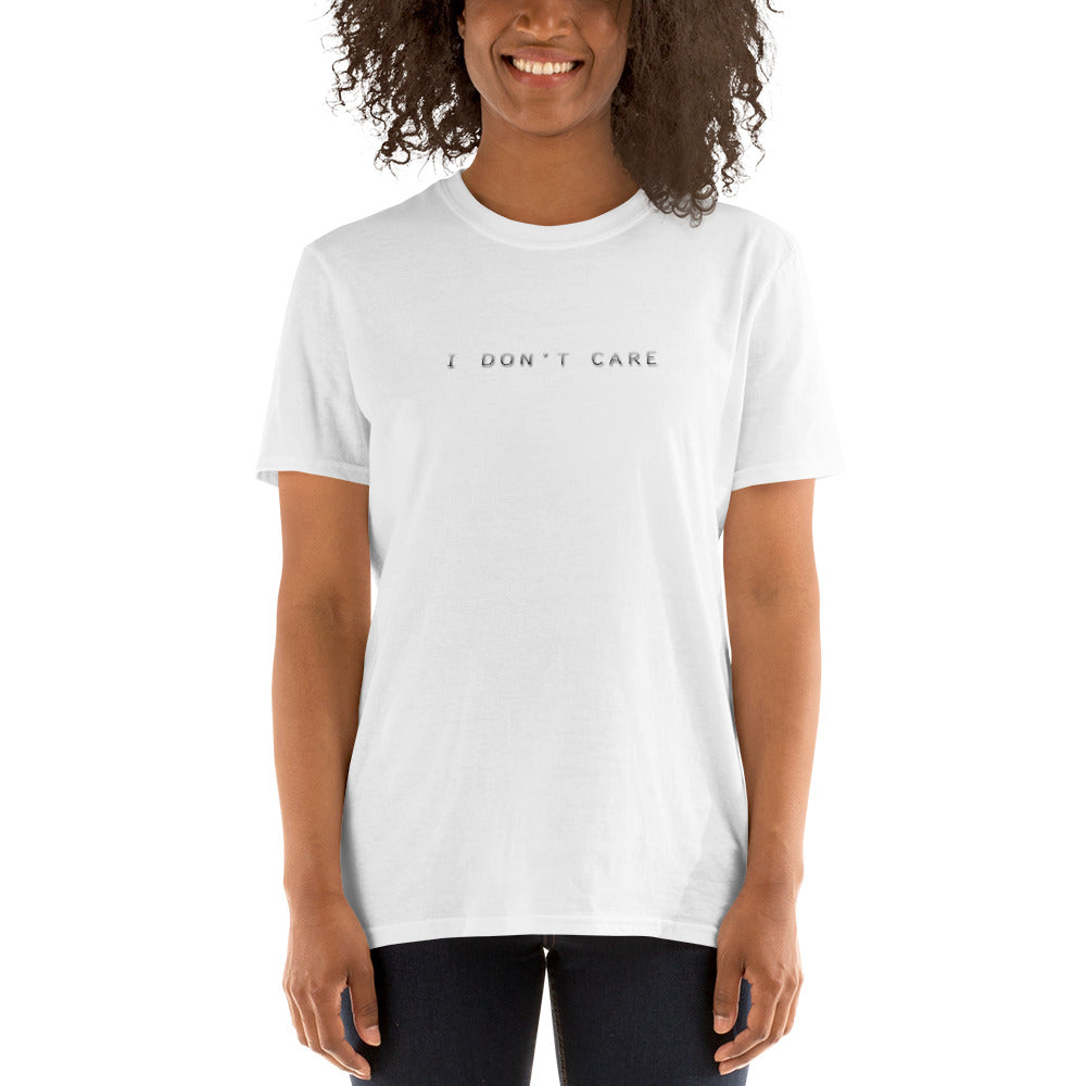 Kurzärmeliges Unisex-T-Shirt/Ist mir egal