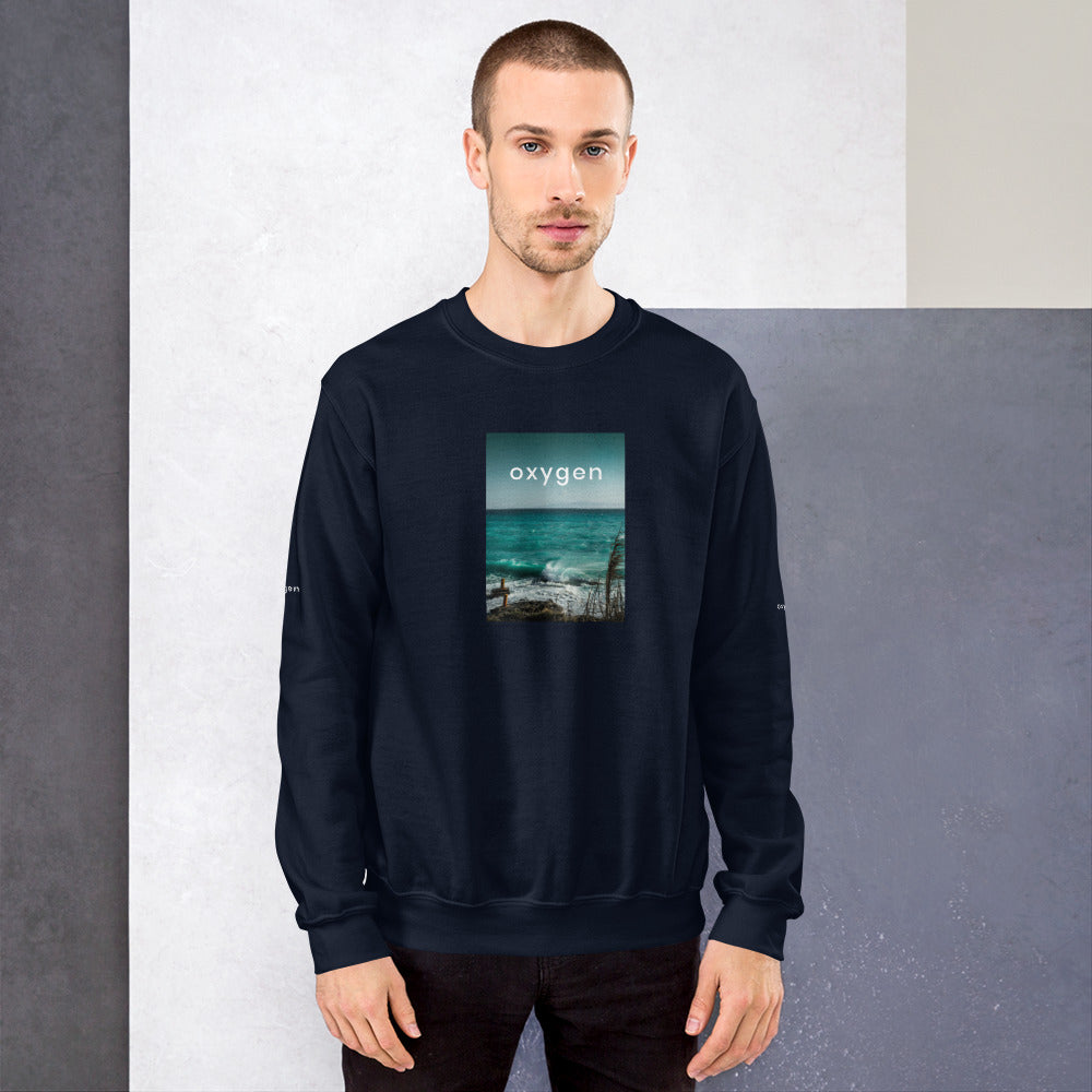 Unisex Sweatshirt/wütender Ozean