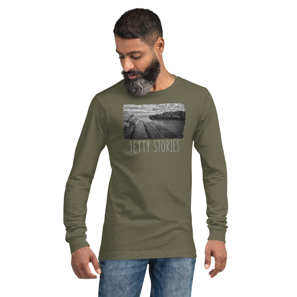 Unisex Langarm T-Shirt/Jetty Stories/Personalisiert