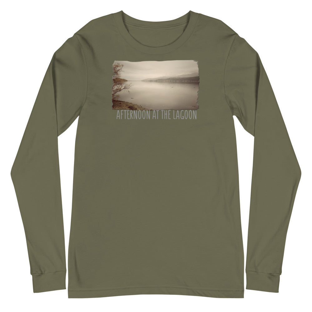 Unisex Langarm T-Shirt/Nachmittag an der Lagune/Personalisiert