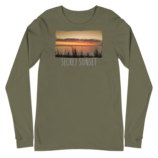 Unisex Langarm T-Shirt/Geheimer Sonnenuntergang/Personalisiert