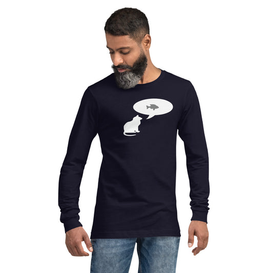 Unisex Langarm T-Shirt/Katzenfisch
