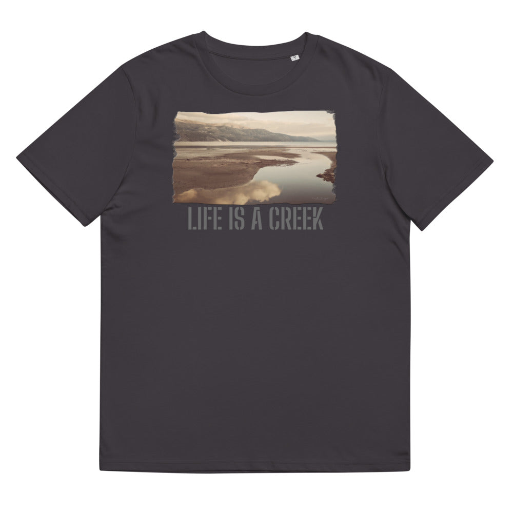 Unisex organic cotton t-shirt/Life Is A Creek/Personalized