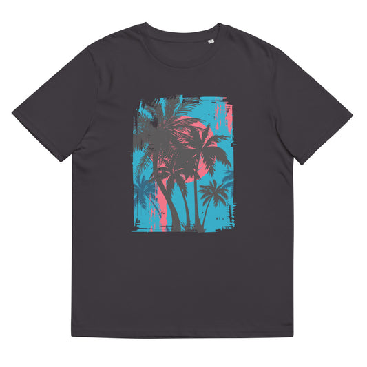 Unisex-T-Shirt aus Bio-Baumwolle/Strand-Sonnenuntergang