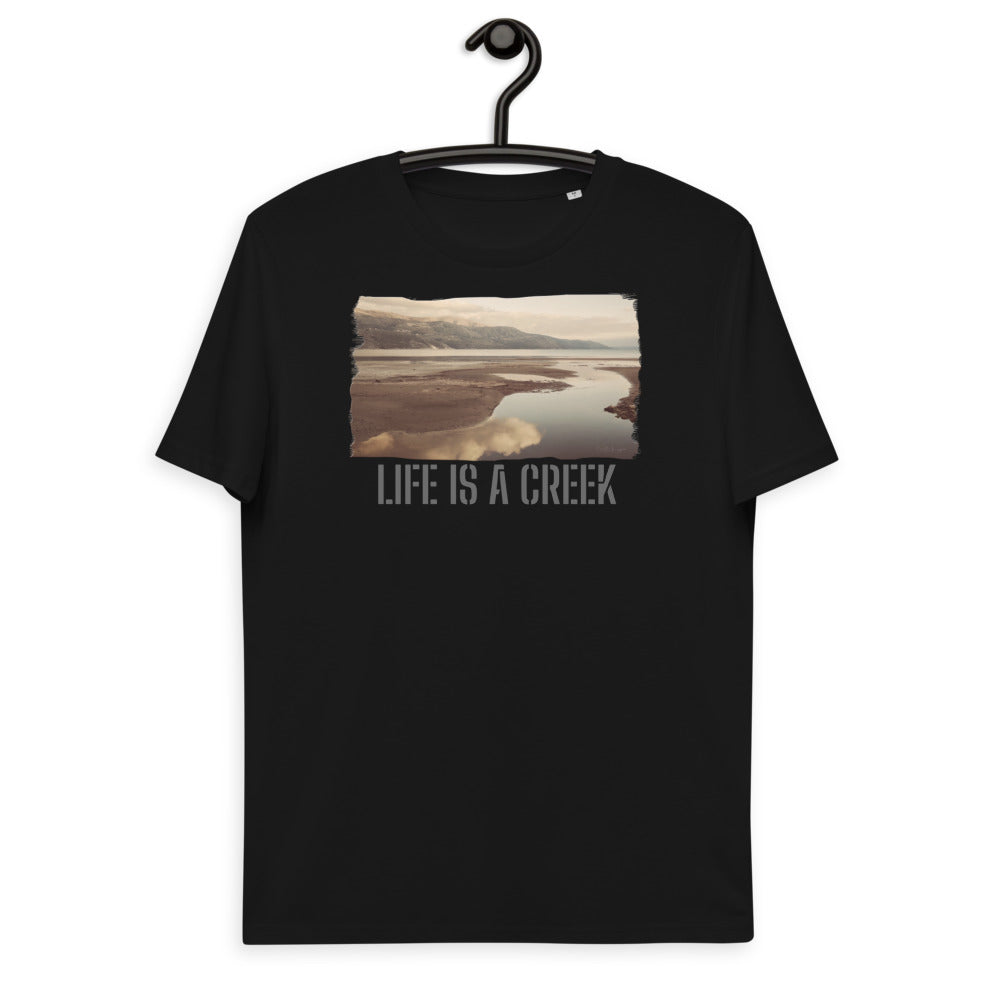 Unisex organic cotton t-shirt/Life Is A Creek/Personalized
