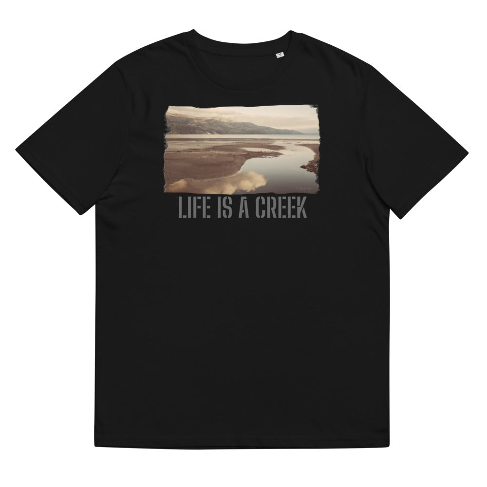 Unisex organic cotton t-shirt/Life Is A Creek/Personalized