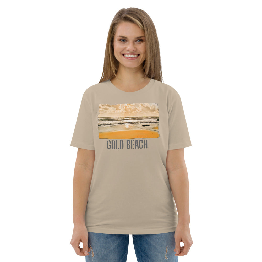 Unisex μπλουζάκι από οργανικό βαμβάκι/Gold Beach/Personalized