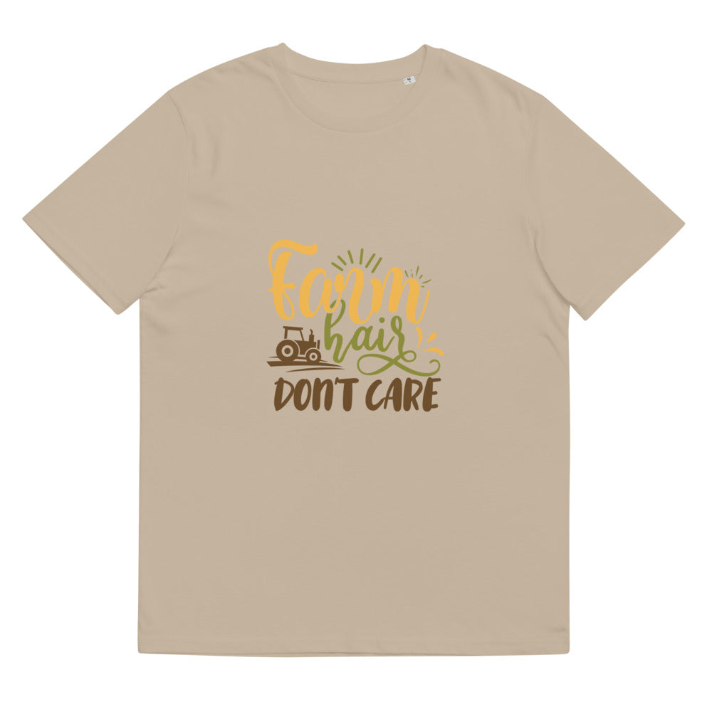 Unisex organic cotton t-shirt/Farm-Hair-Dont-Care