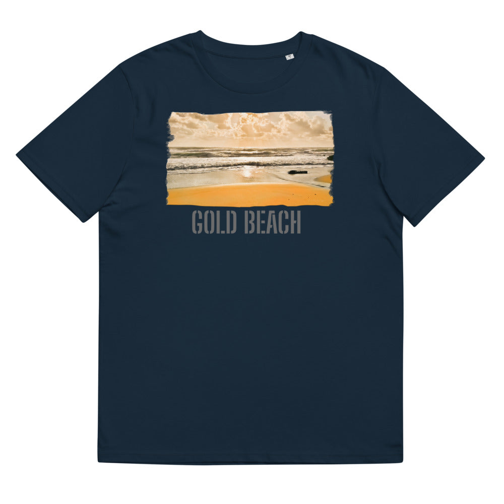 Unisex organic cotton t-shirt/Gold Beach/Personalized