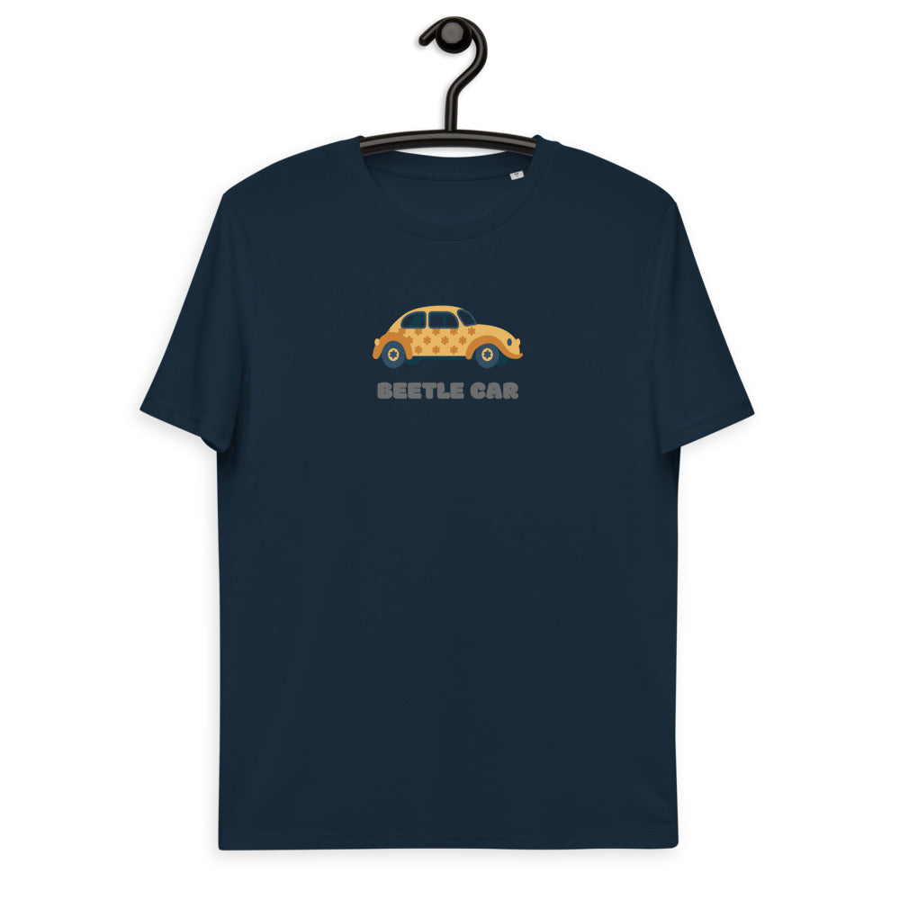 Unisex T-Shirt aus Bio-Baumwolle/Käferauto/Personalisiert