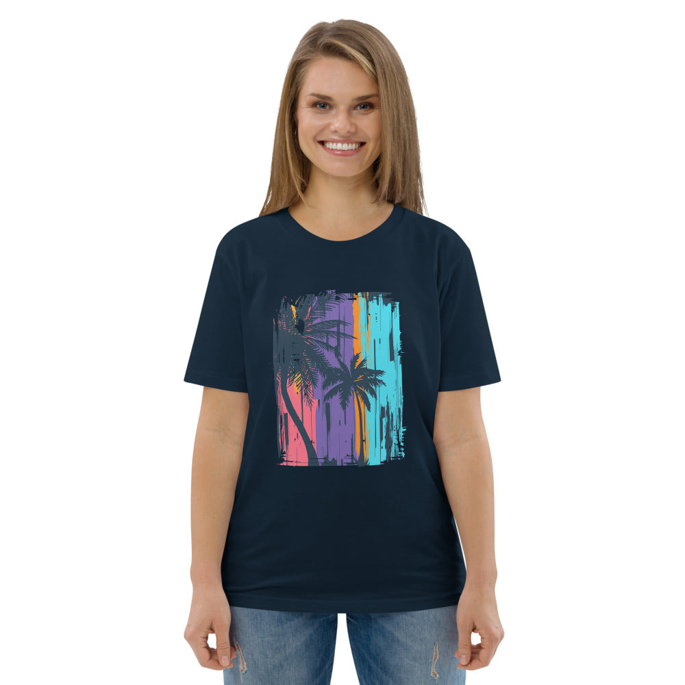 Unisex organic cotton t-shirt/Beach-Sunset