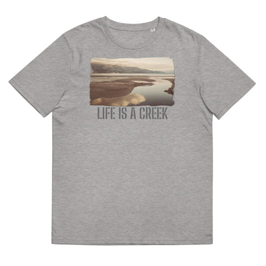 Unisex T-Shirt aus Bio-Baumwolle/Life Is A Creek/Personalisiert
