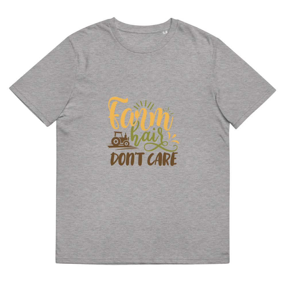 Unisex organic cotton t-shirt/Farm-Hair-Dont-Care