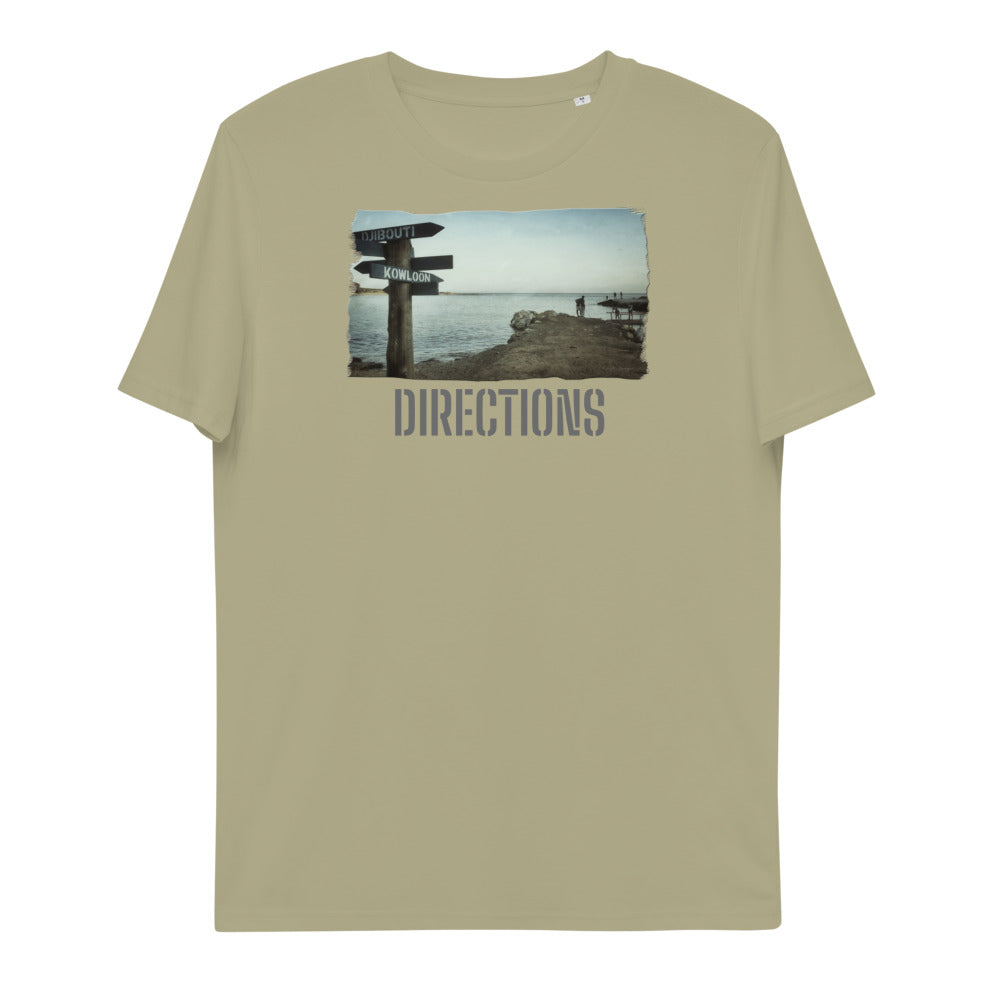 Unisex organic cotton t-shirt/Directions/Personalized