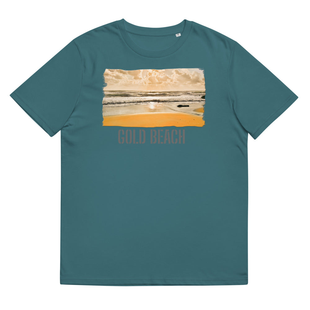 Unisex μπλουζάκι από οργανικό βαμβάκι/Gold Beach/Personalized