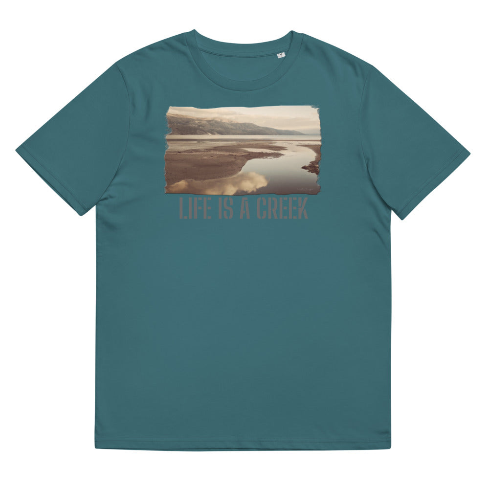 Unisex organic cotton t-shirt/Life Is A Creek/Personalized