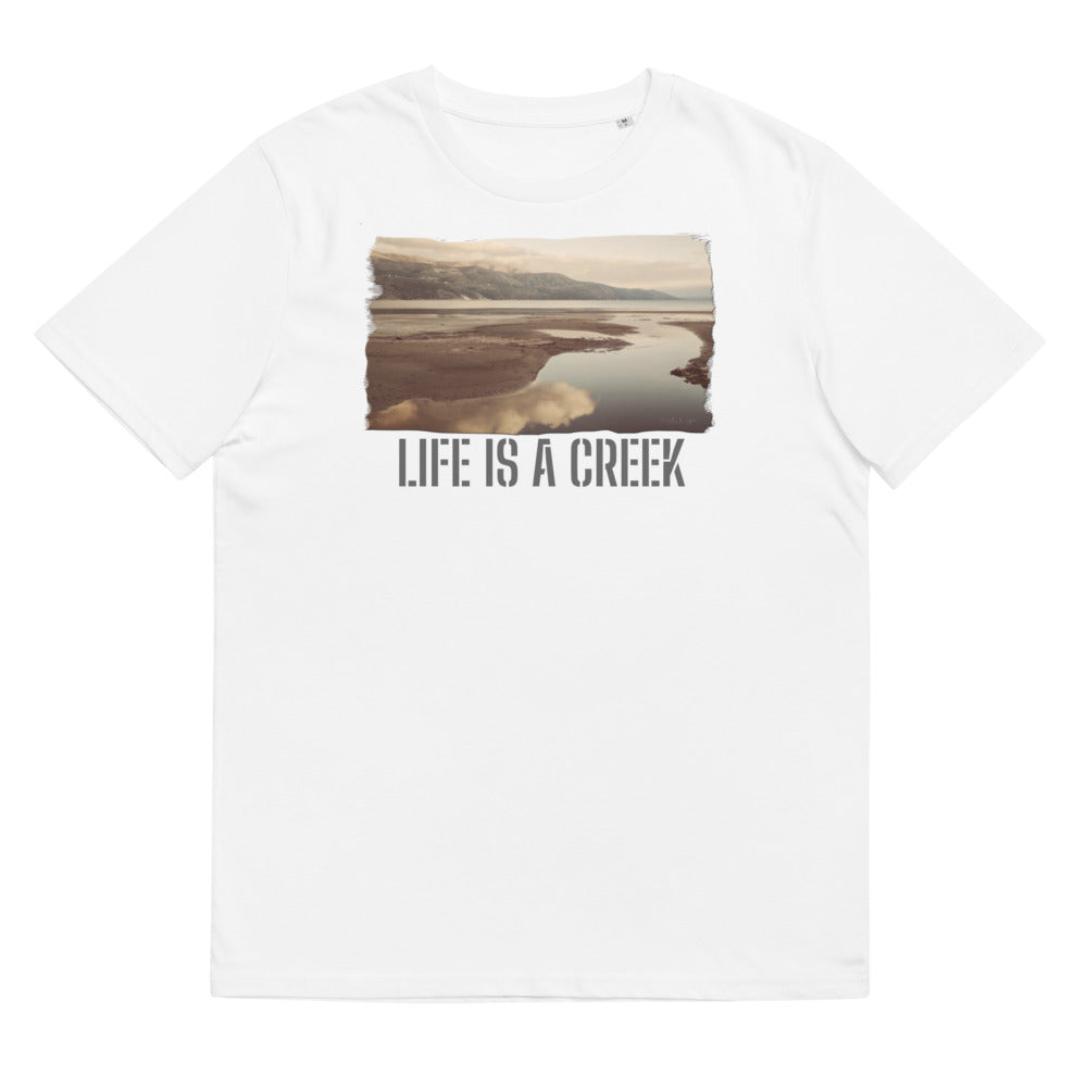 Unisex organic cotton t-shirt/Life Is A Creek/Personalized