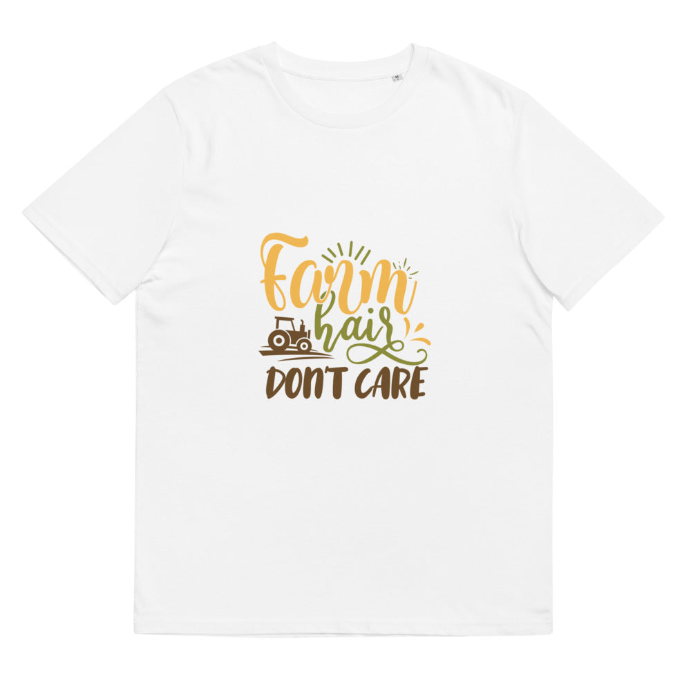 Unisex organic cotton t-shirt/Farm-Hair-Dont-Care