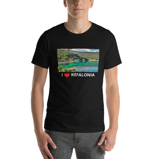 Kurzärmeliges Unisex-T-Shirt/ Liebe Kefalonia