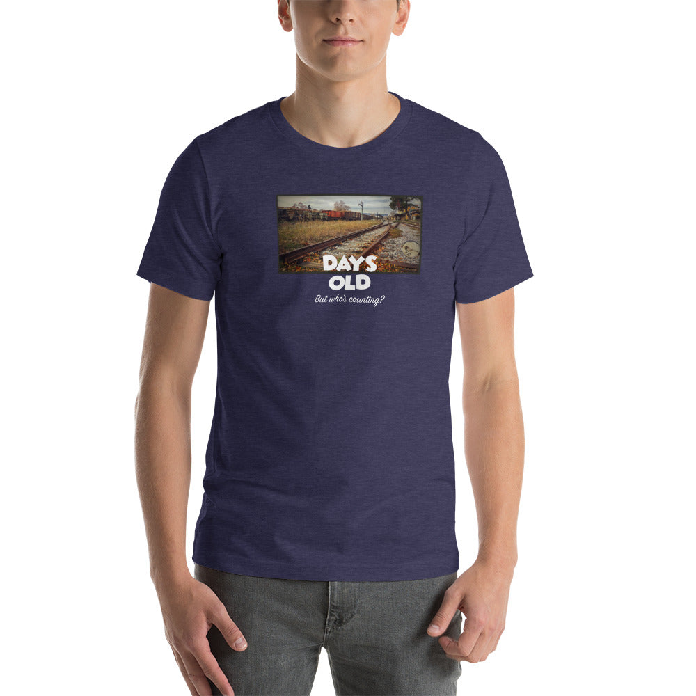 Kurzärmeliges Unisex T-Shirt/alter Bahnhof