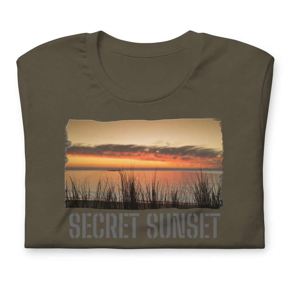 Kurzärmeliges Unisex T-Shirt/Secret Sunset/Personalisiert