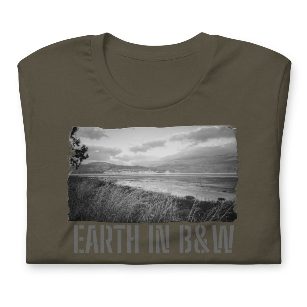 Short-Sleeve Unisex T-Shirt/Earth In B&W/Personalized