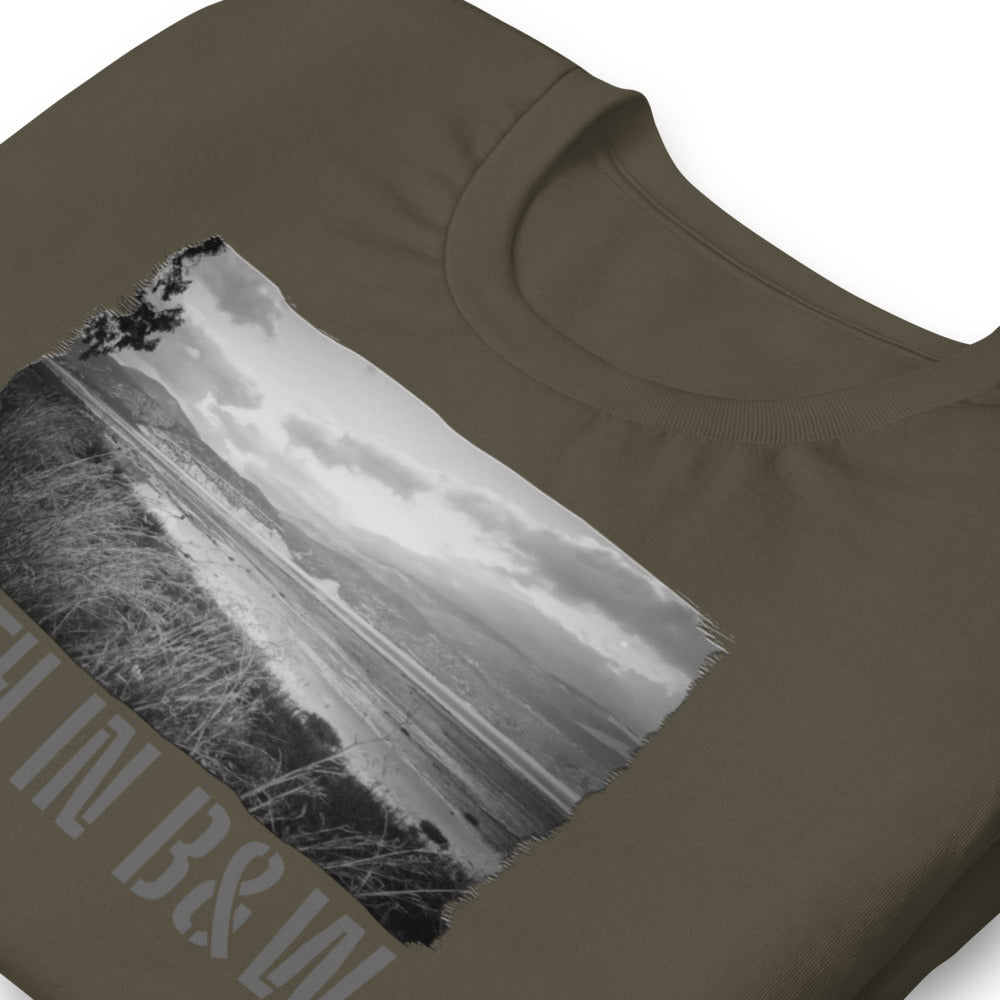 Short-Sleeve Unisex T-Shirt/Earth In B&W/Personalized - Enet Images