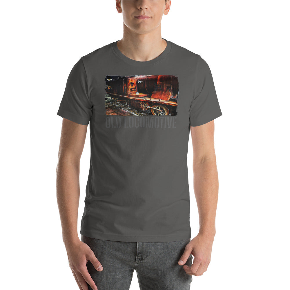 Κοντομάνικο Unisex T-Shirt/Παλιά ατμομηχανή/Προσωποποιημένη