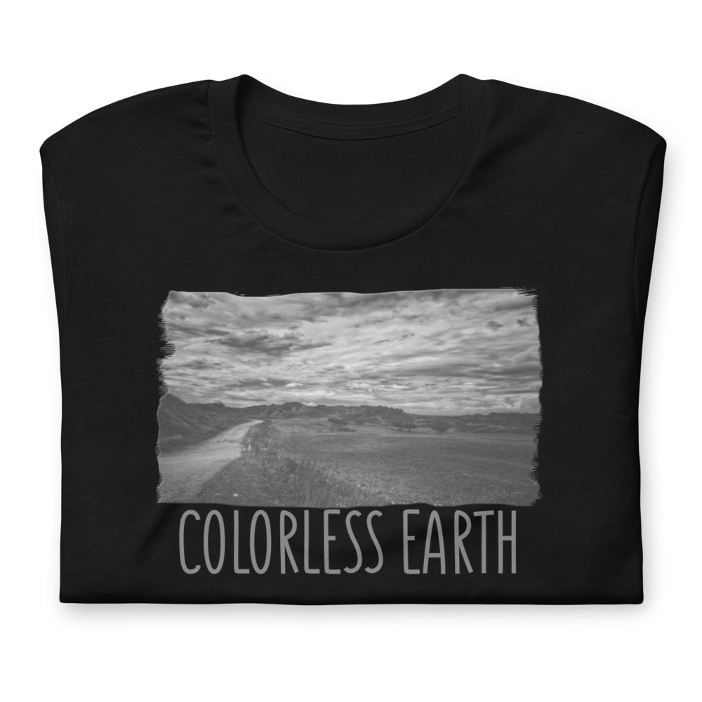 Kurzärmeliges Unisex T-Shirt/Farblose Erde/Personalisiert