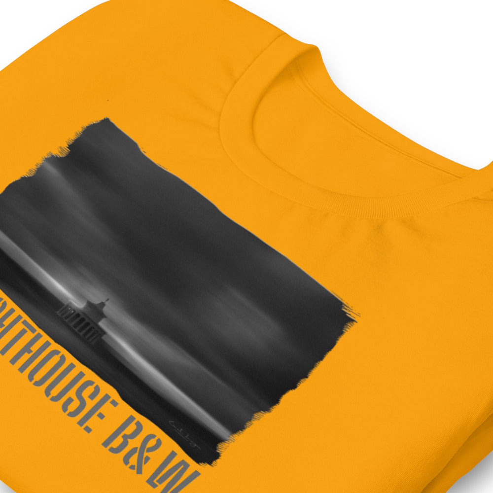 Short-Sleeve Unisex T-Shirt/The Lighthouse B&W/Personalized - Enet Images