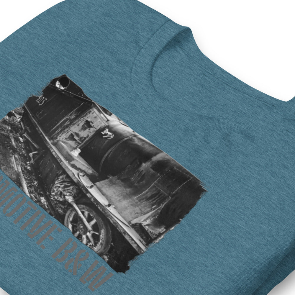 Short-Sleeve Unisex T-Shirt/Locomotive B&W/Personalized