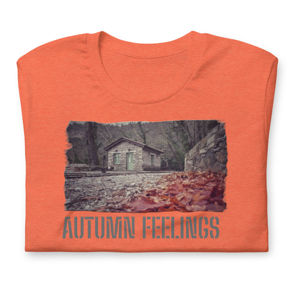 Kurzärmeliges Unisex T-Shirt/Herbstgefühle/Personalisiert