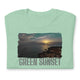 Short-Sleeve Unisex T-Shirt/Green Sunset/Personalized - Enet Images