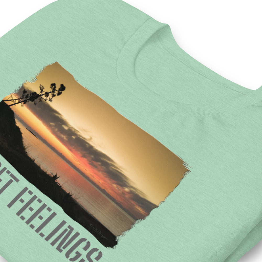 Kurzärmeliges Unisex T-Shirt/Sunset Feelings/Personalisiert