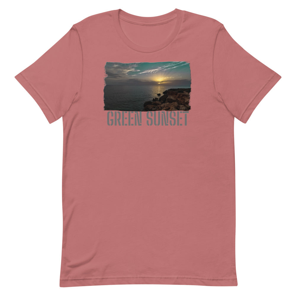 Short-Sleeve Unisex T-Shirt/Green Sunset/Personalized