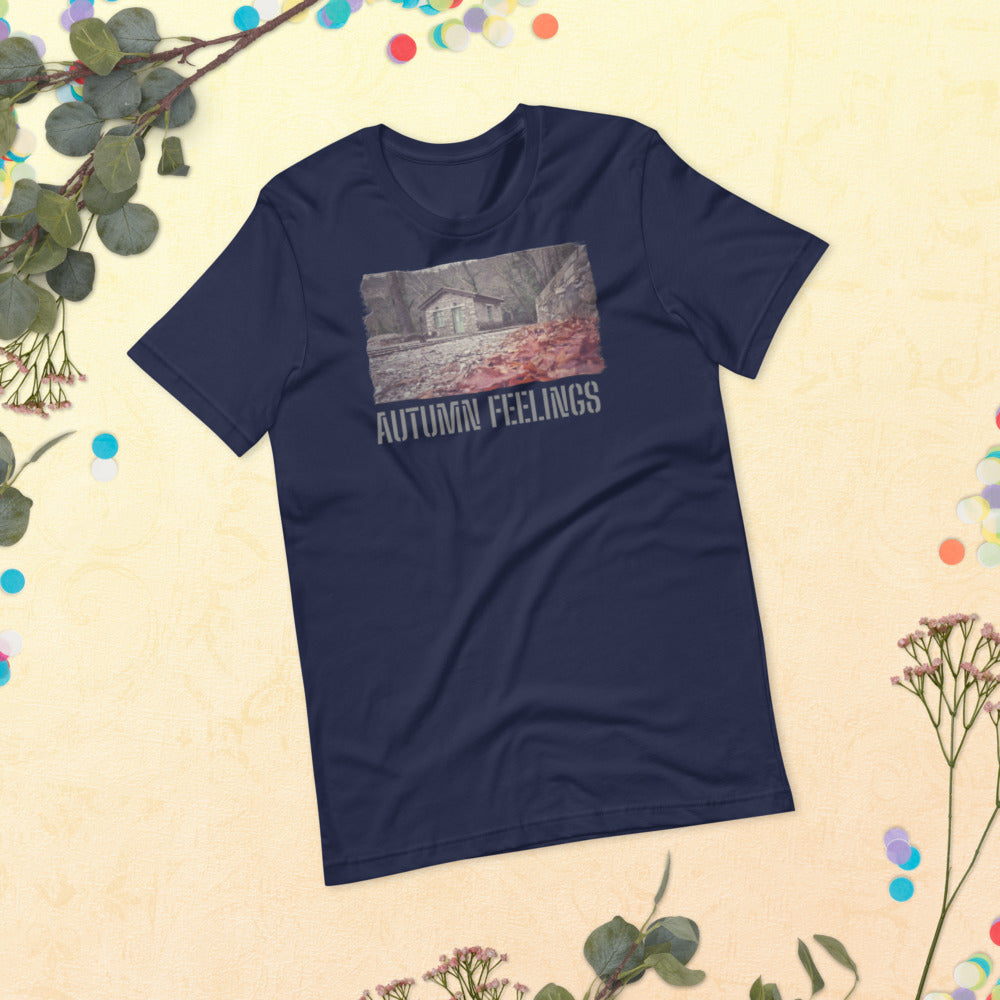 Kurzärmeliges Unisex T-Shirt/Herbstgefühle/Personalisiert