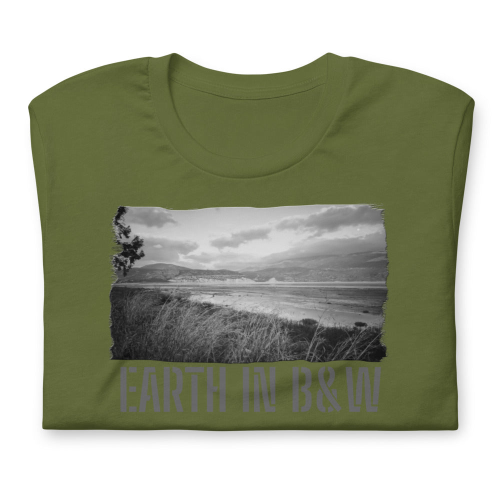 Short-Sleeve Unisex T-Shirt/Earth In B&W/Personalized