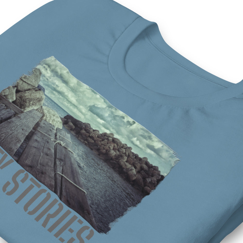 Kurzärmeliges Unisex T-Shirt/Jetty Stories/Personalisiert