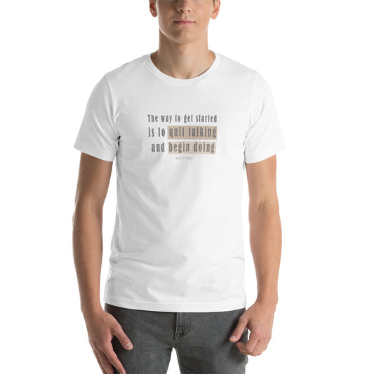 Kurzärmeliges Unisex-T-Shirt/Der Weg zum Einstieg