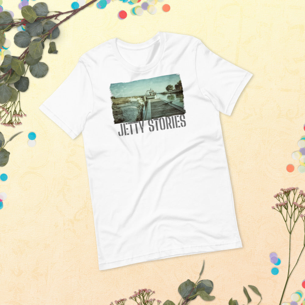 Kurzärmeliges Unisex T-Shirt/Jetty Stories/Personalisiert