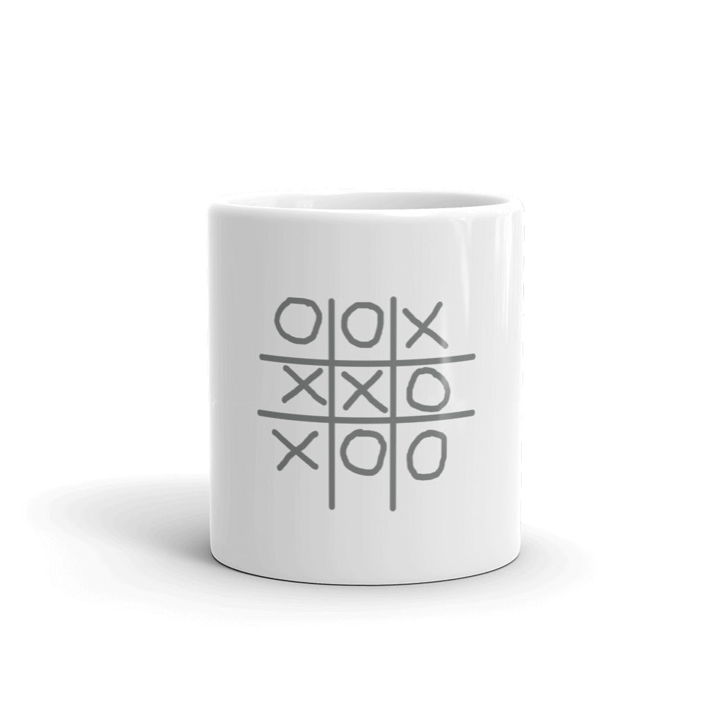 White glossy mug/xxx b-w