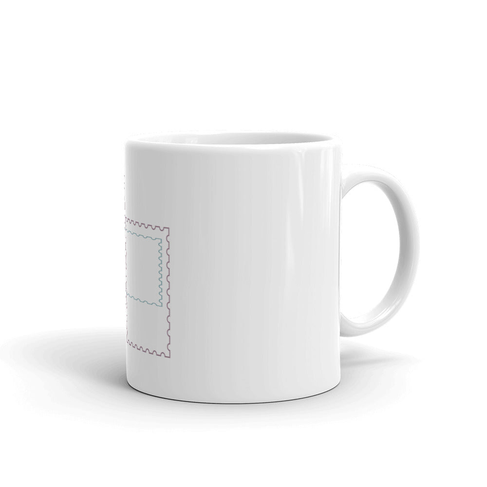 White glossy mug/Shapes