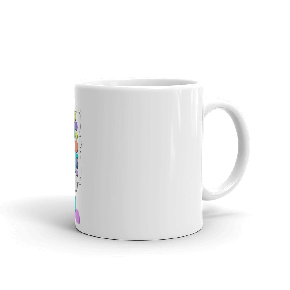 White glossy mug/Bubbles-Frame