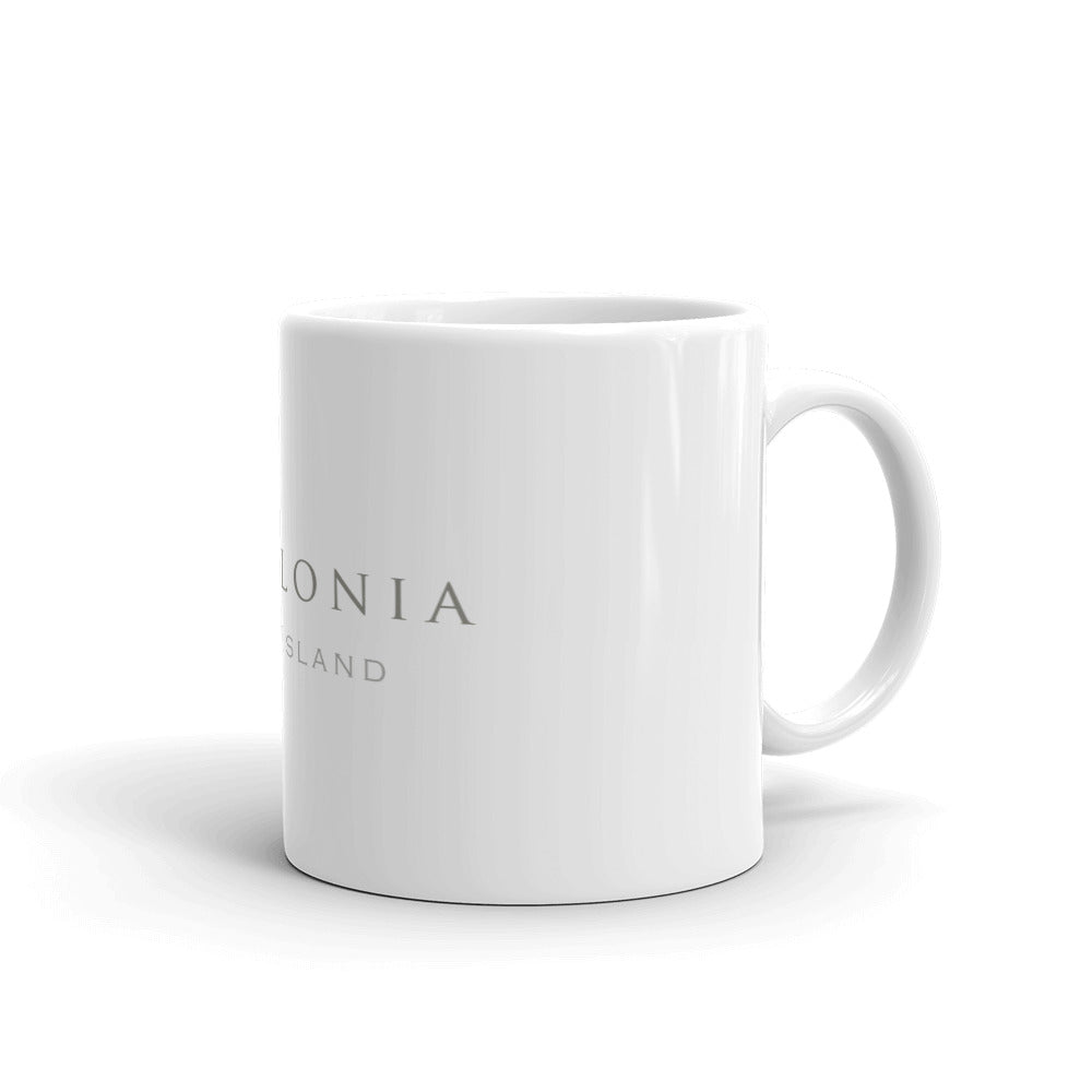 White glossy mug/Kefalonia White