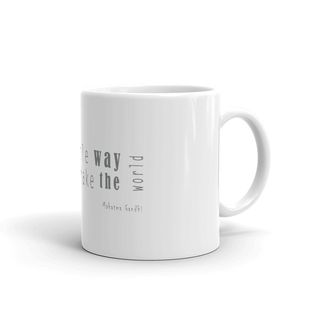 White glossy mug/In a Gentle Way