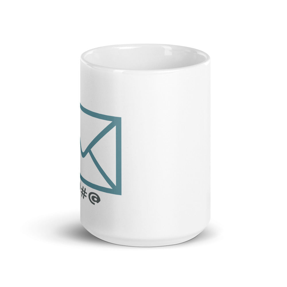 White glossy mug/Mail