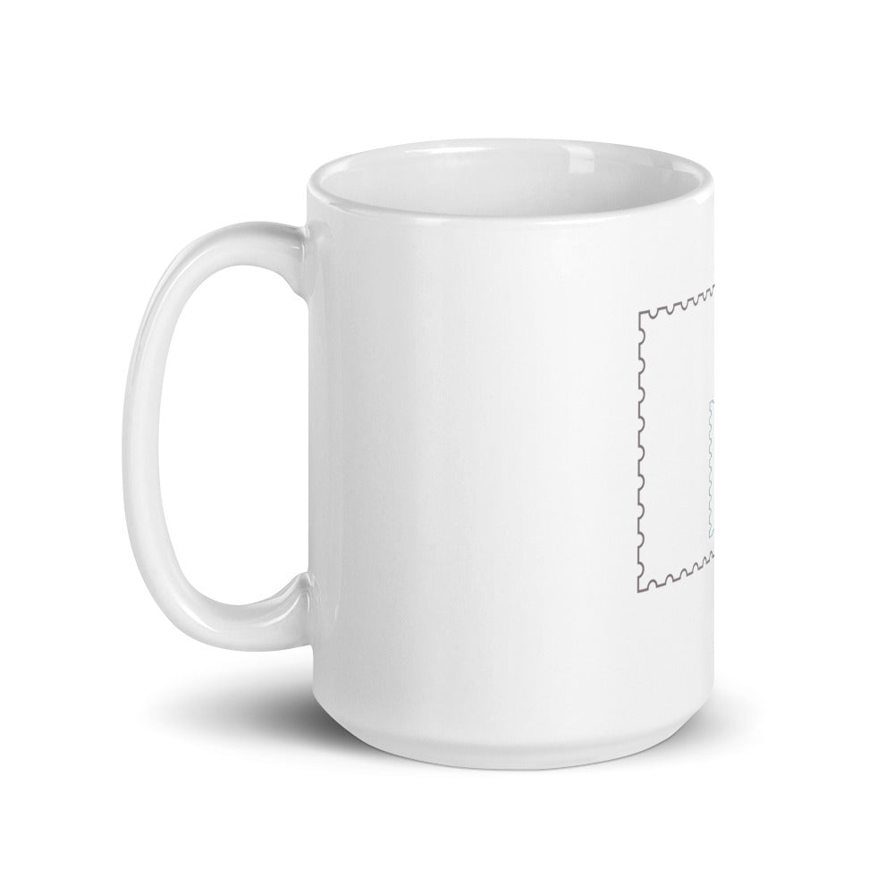 White glossy mug/Shapes