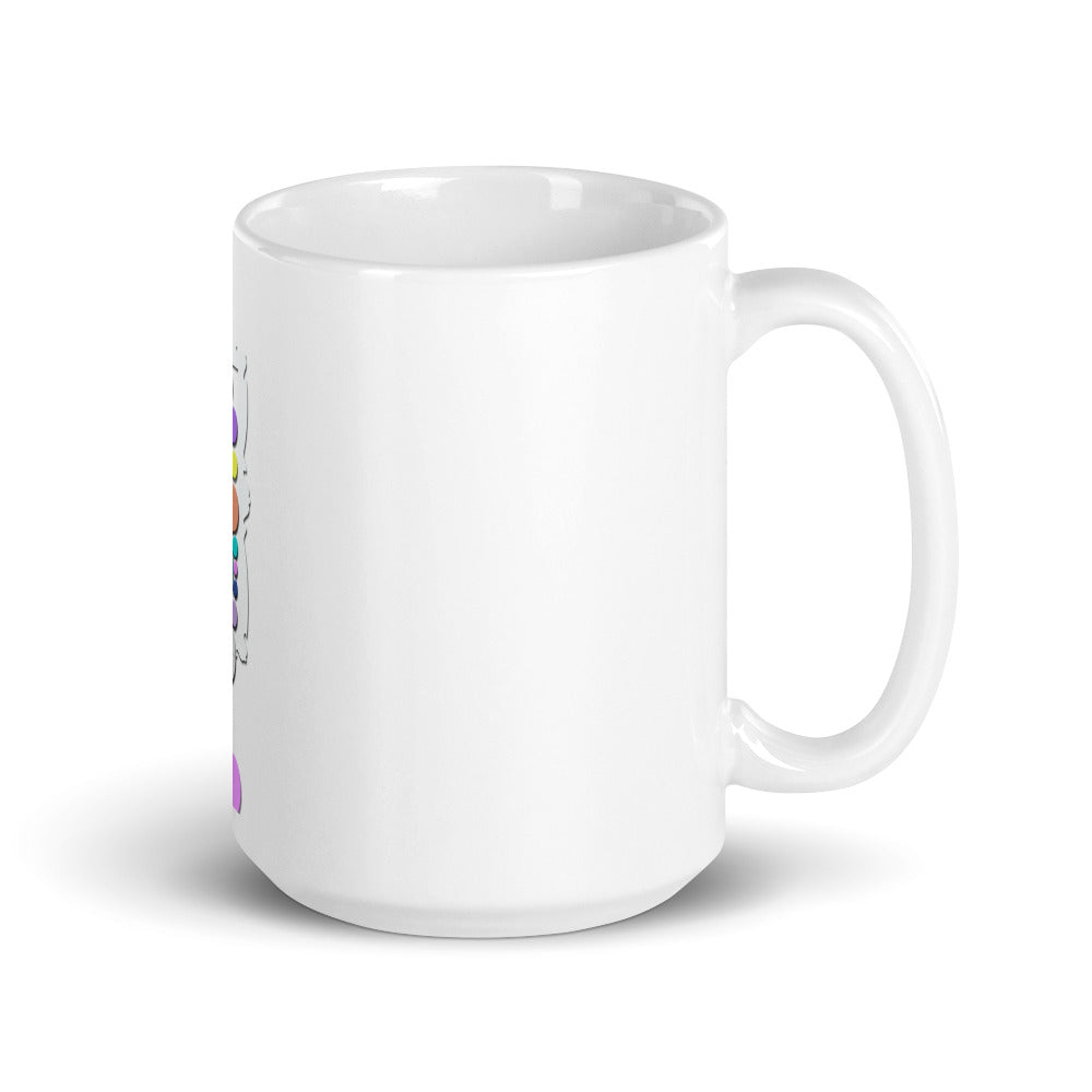 White glossy mug/Bubbles-Frame