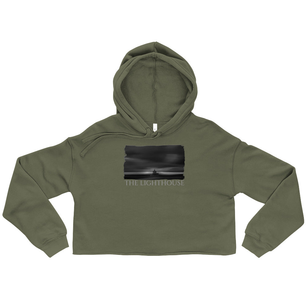 Crop Hoodie/The Lighthouse B&amp;W/Personalised